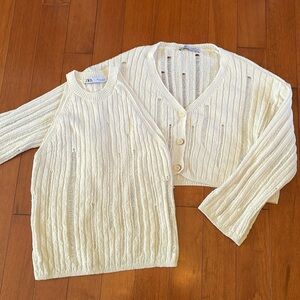 Zara cardigan set